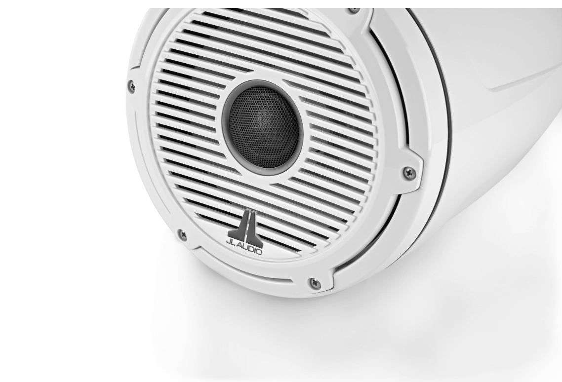 Suncoast Marine and Auto offers JL Audio M6 Series 8.8" Tower Speakers Gloss White Classic Grille (M6-880ETXv3-Gw-C-GwGw)