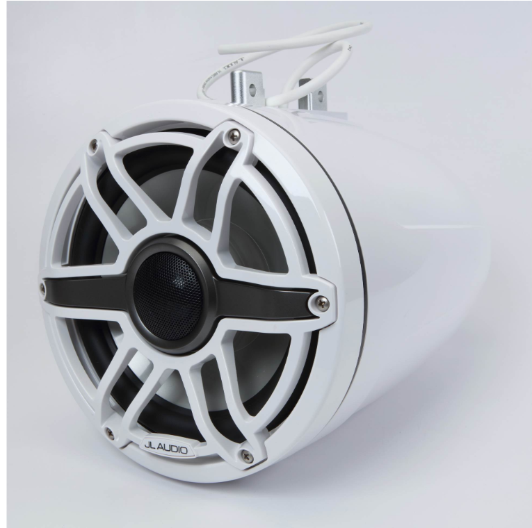 Suncoast Marine and Auto offers JL Audio® M6 Enclosed Tower Speakers 8.8" with White Sport Grille (M6-880ETXv3-Gw-S-GwGw)