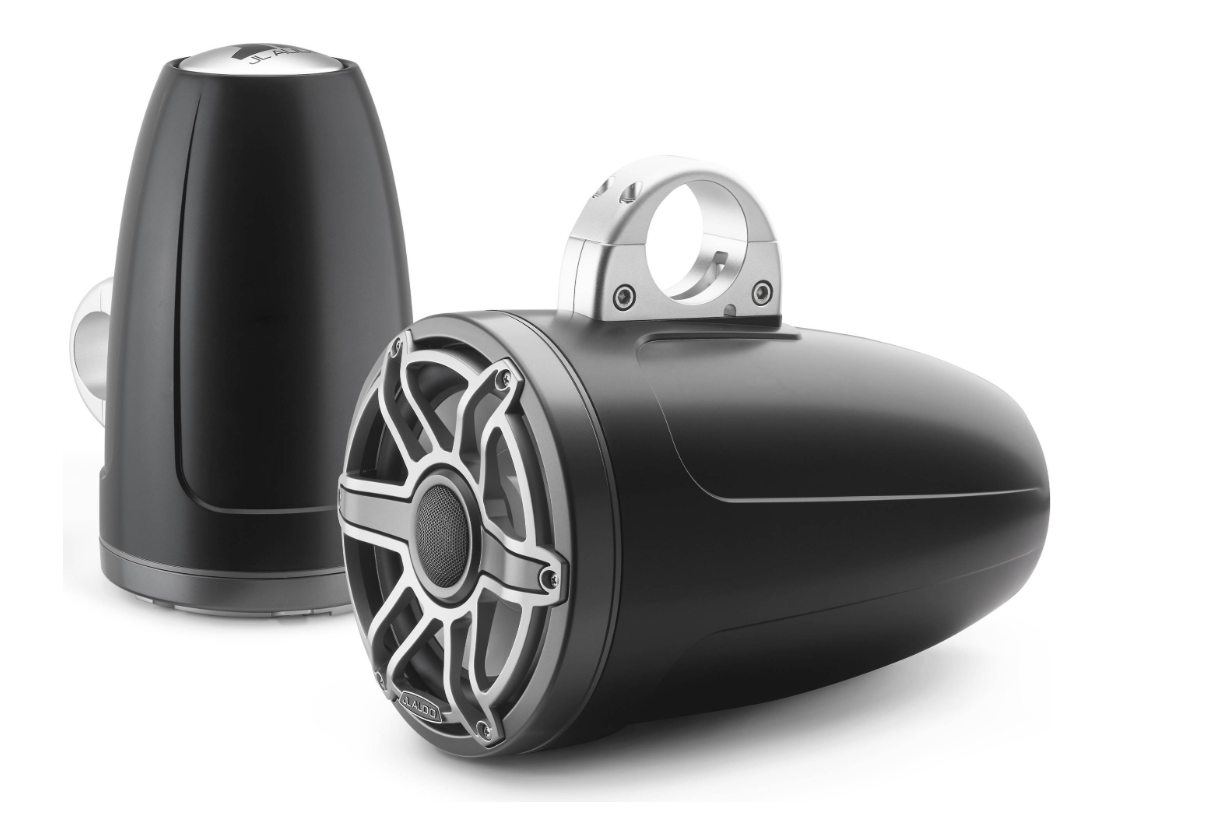 Suncoast Marine and Auto offers JL Audio® M6 Enclosed Tower Speakers 8.8" with Titanium Sport Grille (M6-880ETXv3-Sb-S-GmTi)