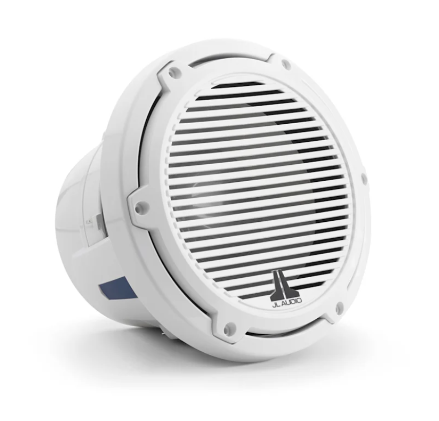 Suncoast Marine and Auto offers JL Audio M6 Marine Subwoofer 8" with White Classic Grille (M6-8IB-C-GwGw-4)