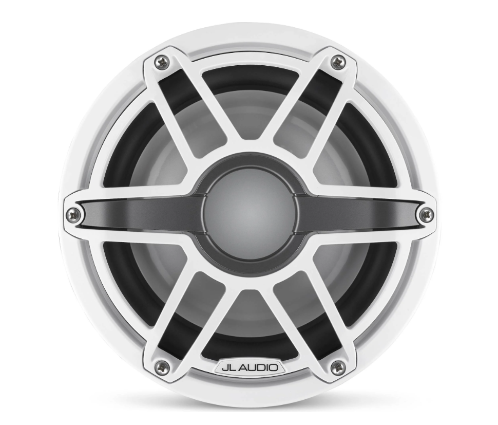 Suncoast Marine and Auto offers JL Audio M6 Marine Subwoofer 8" with White Sport Grille (M6-8IB-S-GwGw-4)