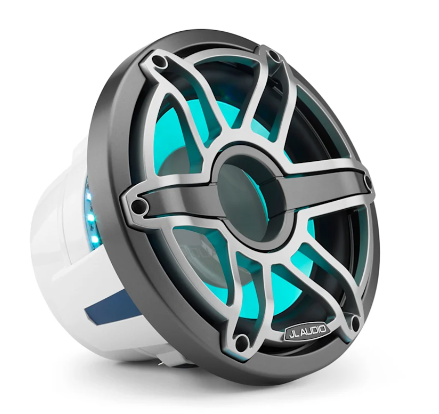 Suncoast Marine and Auto offers JL Audio M6 Marine Subwoofer 10" with LED and Titanium Sport Grille (M6-10IB-S-GmTi-i-4)