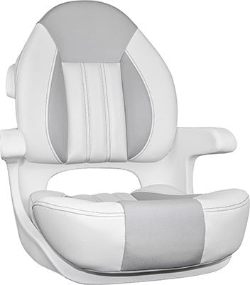 Suncoast Marine and Auto offers TEMPRESS ProBax Captain's Helm Seat with Arms (68364) (White / Gray / Pearl White) (20978136)