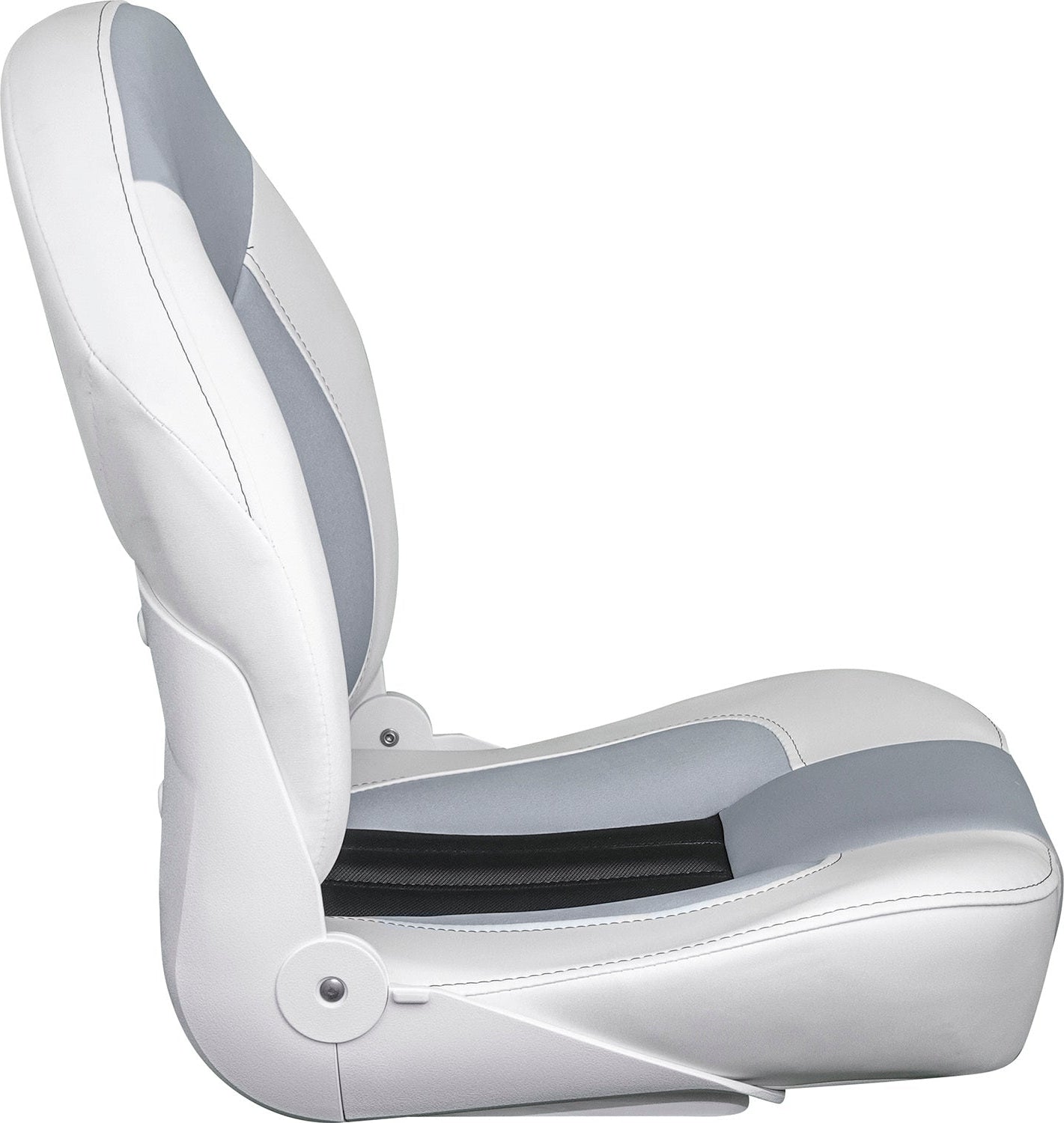 TEMPRESS ProBax High Back Boat Seat (68454) White/Gray/Carbon (19198068) left side view