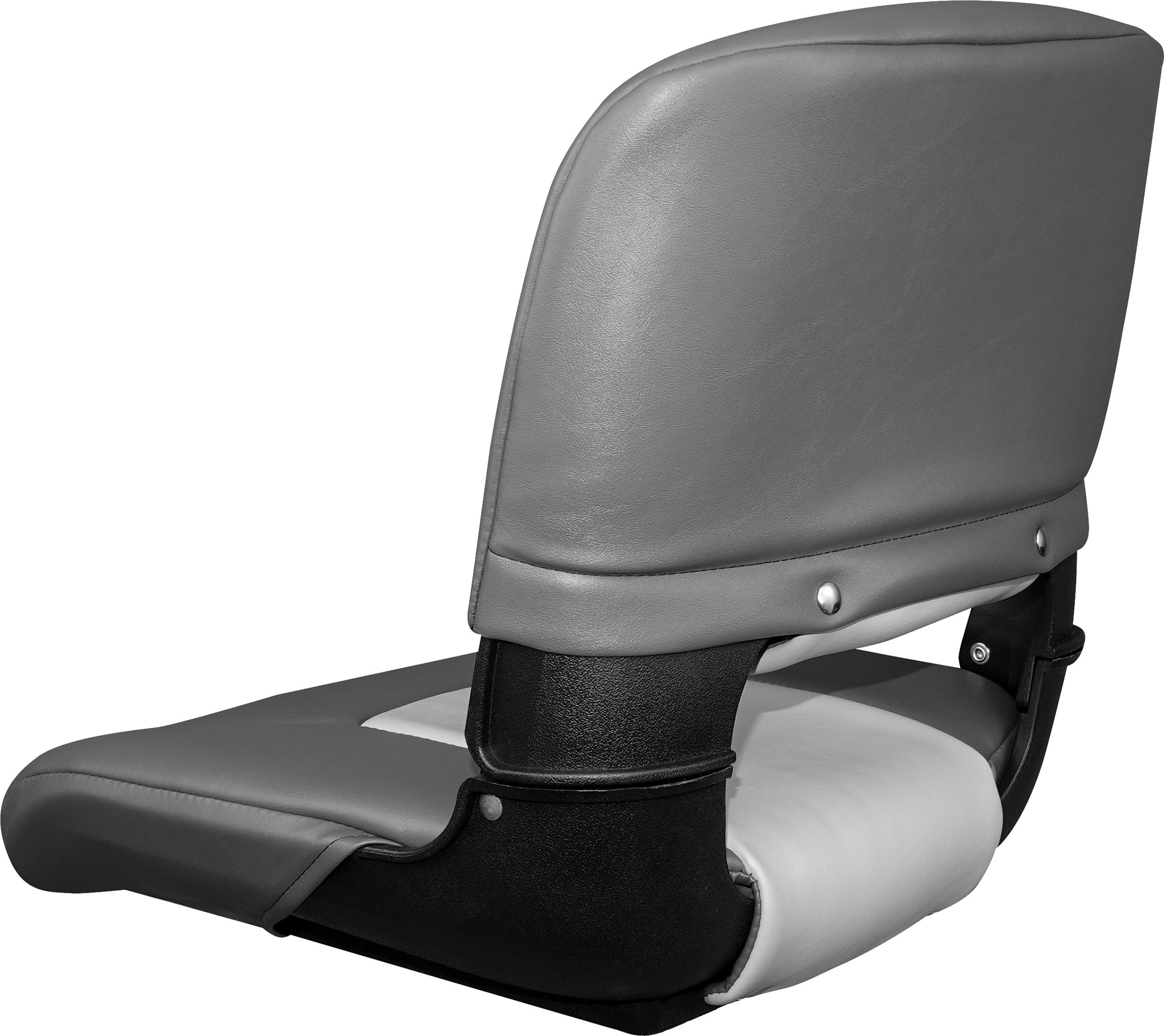 TEMPRESS All-Weather High Back Folding Boat Seat (45608) Charcoal and Gray