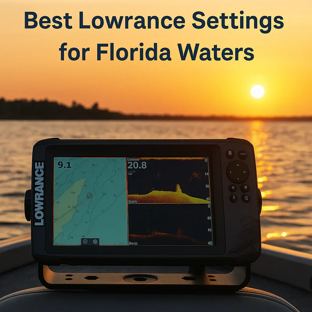 Optimize your Lowrance fishfinder for Florida saltwater fishing. Learn the best sonar settings for grass flats, oyster bars, and mangroves.