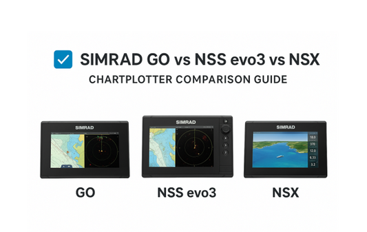 Compare Simrad GO, NSS evo3, and NSX chartplotters. Discover key features, differences, and the best model for your boat at Suncoast Marine & Auto.