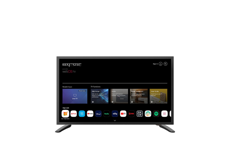 Shop Televisions for your yacht or boat from Majestic. High-quality 19"-22" Smart LED TV WebOS, Mirror Cast and Bluetooth features. Browse mounts and antennas.