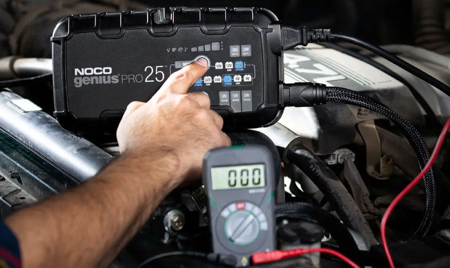 Shop NOCO Genius marine and automotive battery chargers and maintainers for powerful, smart charging. Waterproof, multi-bank, and lithium-compatible solutions for boats and vehicles.