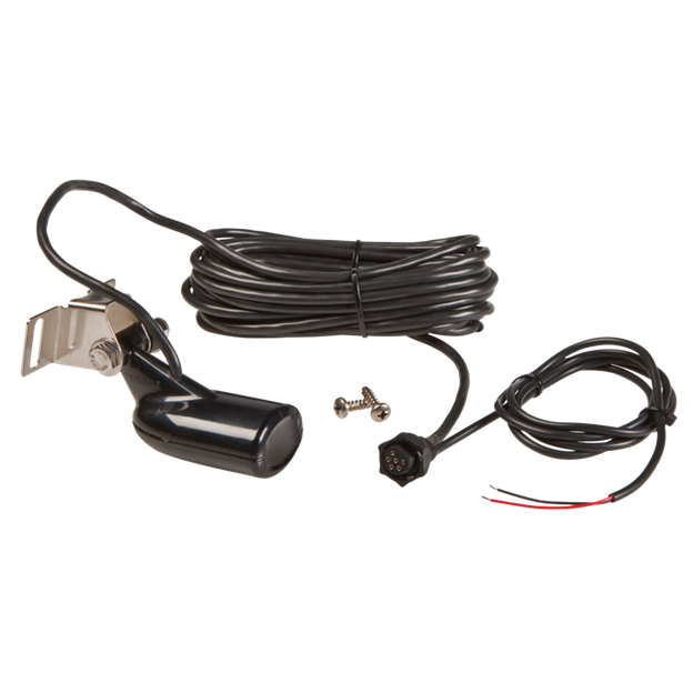 TM 20 Degree Skimmer Transducer (HST-WSU) (000-0106-48) The HSTWSU is a 83/200 kHz transducer with a 20-foot cable and a built-in temp sensor. Transom mount, 20 degree skimmer (200Khz). Includes power cable.