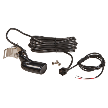 TM 20 Degree Skimmer Transducer (HST-WSU) (000-0106-48) The HSTWSU is a 83/200 kHz transducer with a 20-foot cable and a built-in temp sensor. Transom mount, 20 degree skimmer (200Khz). Includes power cable.