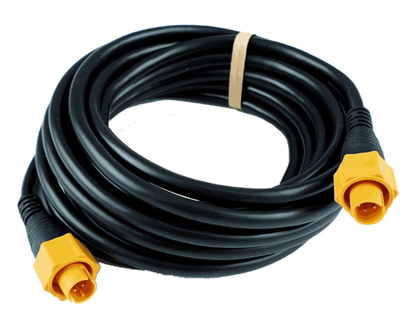15 foot Ethernet Cable (ETHEXT-15YL) (000-0127-29) Rugged, high-speed, moisture - and solvent-resistant data cables withstand the toughest onboard marine environments. For Lowrance models with 5-pin yellow ethernet connector.