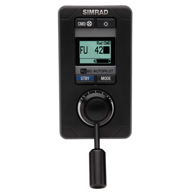 Suncoast Marine and Auto offers Simrad FU80 Remote Control w/Display [000-10183-001] The FU80 is a manoeuvre controller for Simrad autopilot systems, and gives you direct control of your boat's rudder angle through intuitive Follow Up steering.