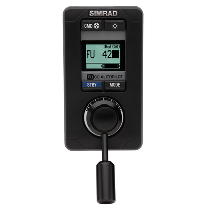 Suncoast Marine and Auto offers Simrad FU80 Remote Control w/Display [000-10183-001] The FU80 is a manoeuvre controller for Simrad autopilot systems, and gives you direct control of your boat's rudder angle through intuitive Follow Up steering.