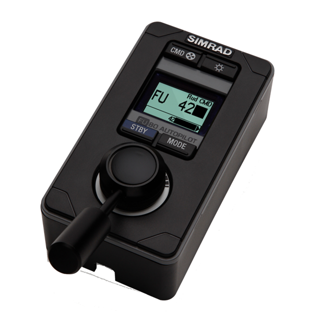 Suncoast Marine and Auto offers Simrad FU80 Remote Control w/Display [000-10183-001] The FU80 is a manoeuvre controller for Simrad autopilot systems, and gives you direct control of your boat's rudder angle through intuitive Follow Up steering.