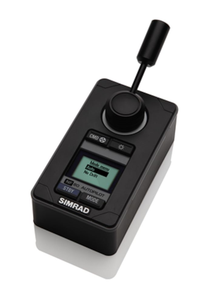 Suncoast Marine and Auto offers Simrad NF80 Non Follow Up Remote [000-10185-001] The NF80 remote adds a lever for heading/course adjustments, with non-follow-up steering, a 1.7-inch display, and easy installation.