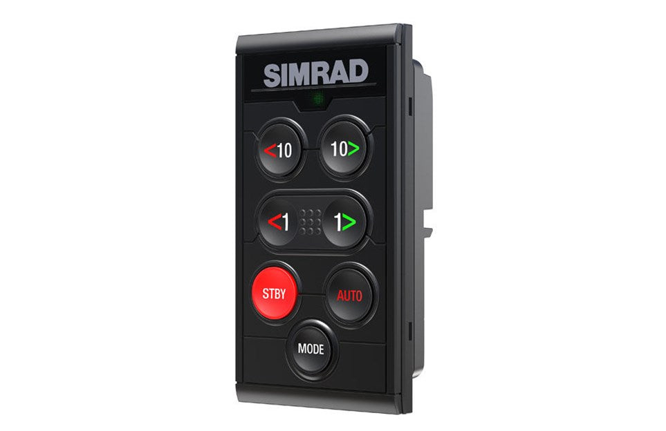Suncoast Marine and Auto offers Simrad OP12 Autopilot Controller [000-13287-001] The OP12 is a wired remote for autopilot, with a simple pushbutton interface, easy to use in rough conditions, and can be paired with IS42 display