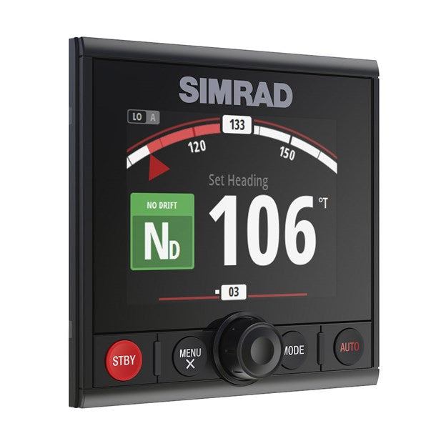 Suncoast Marine and Auto offers Simrad AP44 Autopilot Controller [000-13289-001] The AP44 Autopilot Controller combines a full colour display with intuitive controls and modern glass helm styling. Free your hands from the wheel.