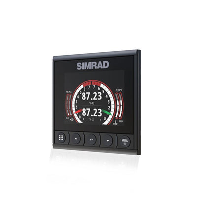 Suncoast Marine and Auto offers Simrad IS42J Instrument Links J1939 Diesel Engines to NMEA 2000 Network [000-14479-001] The IS42J has a 4.1-inch display, monitors up to two J1939 engines, shows engine data, and connects to NMEA 2000. It has waterproof controls