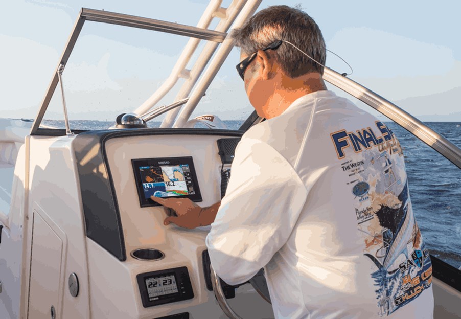 Suncoast Marine Supply offers Simrad GO9 9" XSE (HALO20 Radar, HDI Transducer and C-MAP DISCOVER)