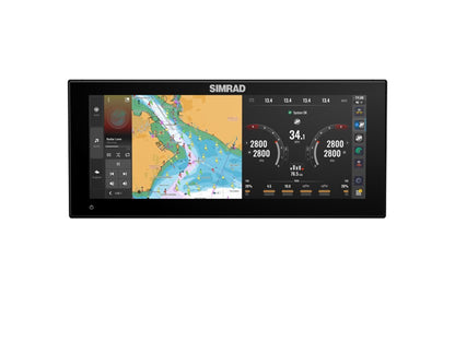 Suncoast Marine and Auto offers Simrad NSX 3012UW Combo with Active Imaging™ 3-in-1 Transducer (000-16216-001) charts split screen