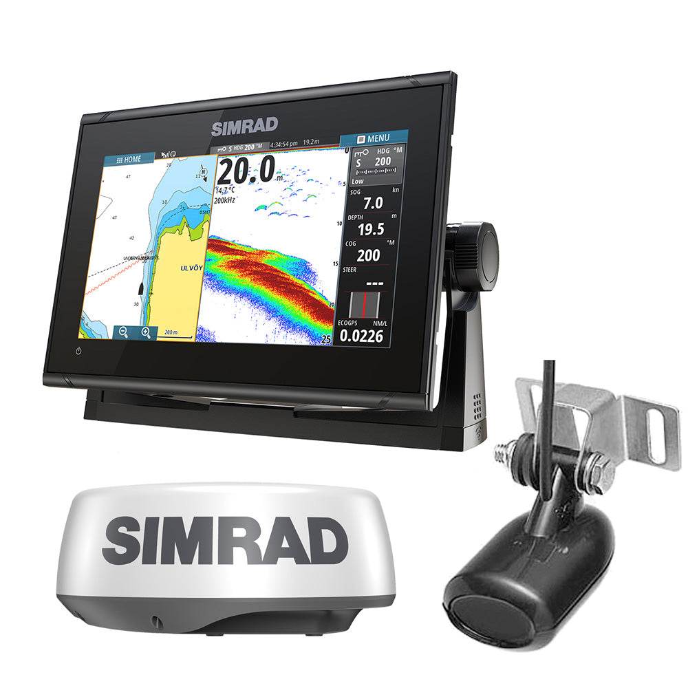 Suncoast Marine Supply offers Simrad GO9 9" XSE (HALO20 Radar, HDI Transducer and C-MAP DISCOVER)