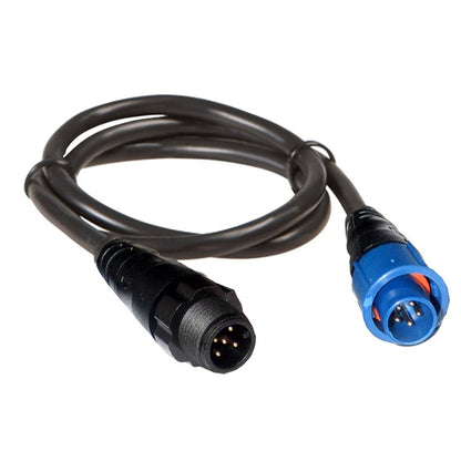 NMEA Network Adapter Cable (NAC-MRD2MBL) (000-0127-04) The NAC-MRD2MBL is an adapter cable enabling older, Lowrance blue connector devices to connect to red or black Micro-C NMEA 2000 T-connectors. Adapts a blue connector device to a red connector network.