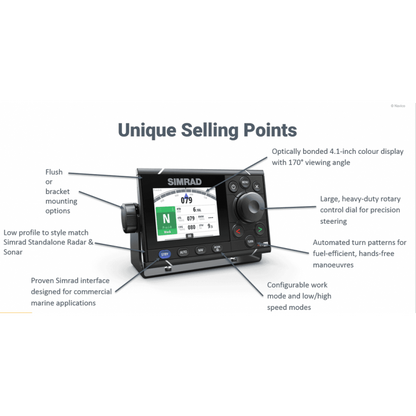 Suncoast Marine and Auto offers Simrad A2004 Autopilot Pack [000-13900-001] A2004 Autopilot pack with A2004 controller, AC70 Autopilot computer, RF300 rudder feedback and Precision 9 compass.