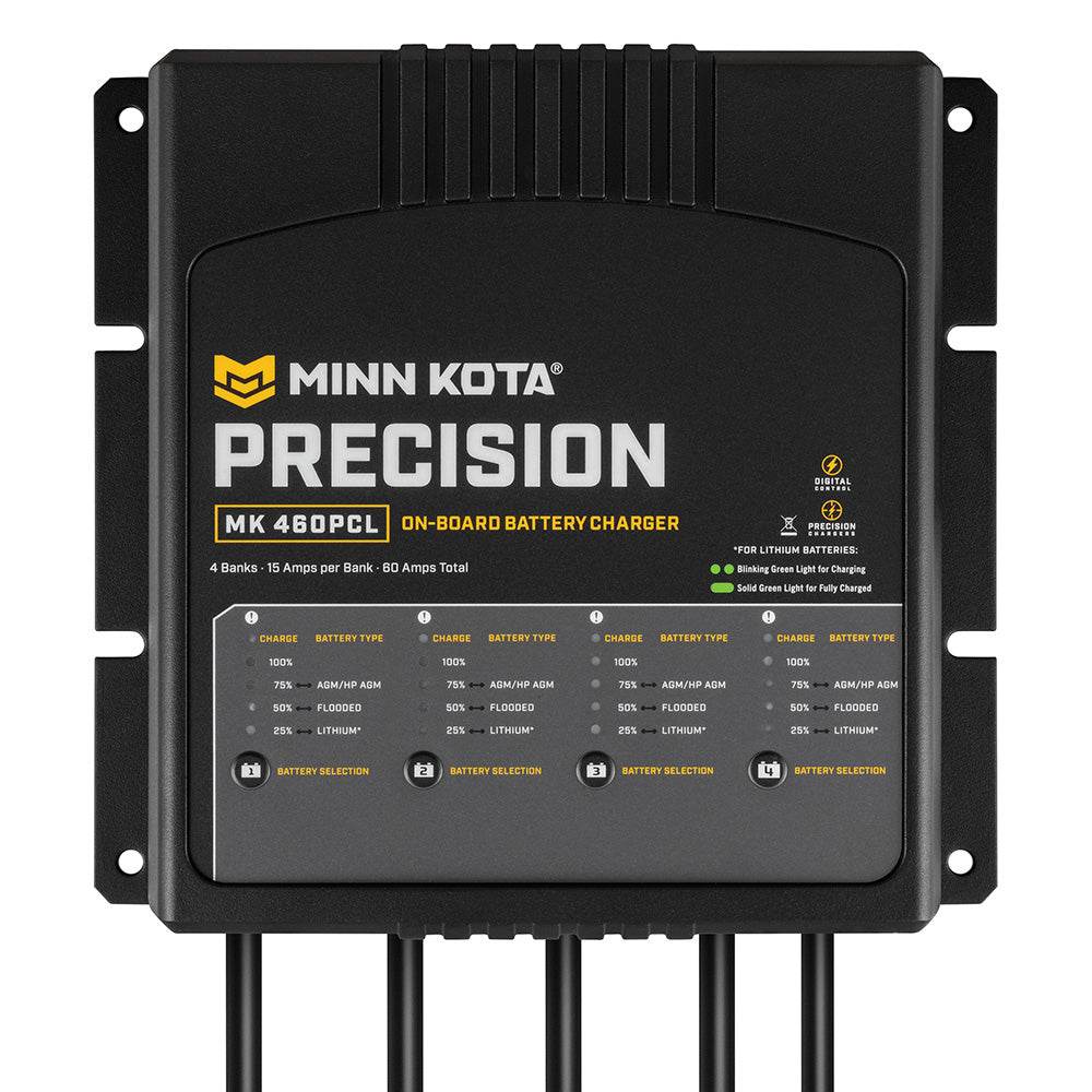 Suncoast Marine Supply offers Minn Kota On-Board Precision Charger MK-460 PCL 4 Bank x 15 AMP LI Optimized Charger (1834604)