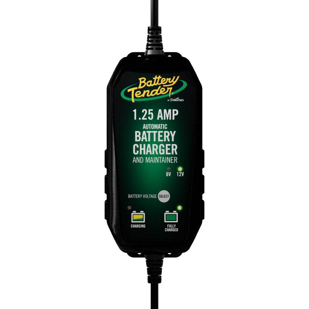Suncoast Marine and Auto offers Battery Tender 6V/12V, 1.25A Selectable Battery Charger (022-0211-DL-WH)