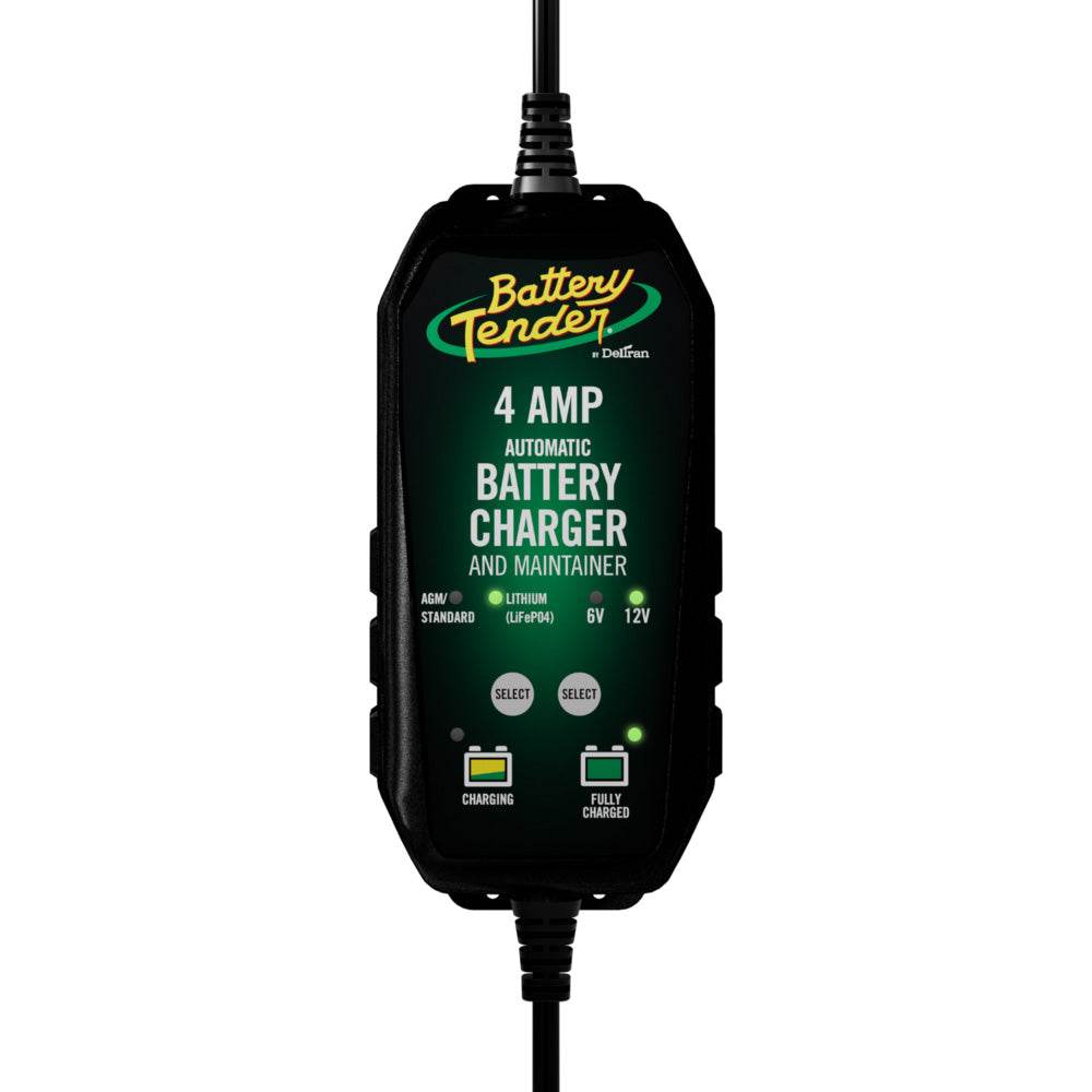 Suncoast Marine and Auto offers Battery Tender 6V/12V, 4A Lead Acid Lithium Selectable Battery Charger (022-0209-BT-WH)
