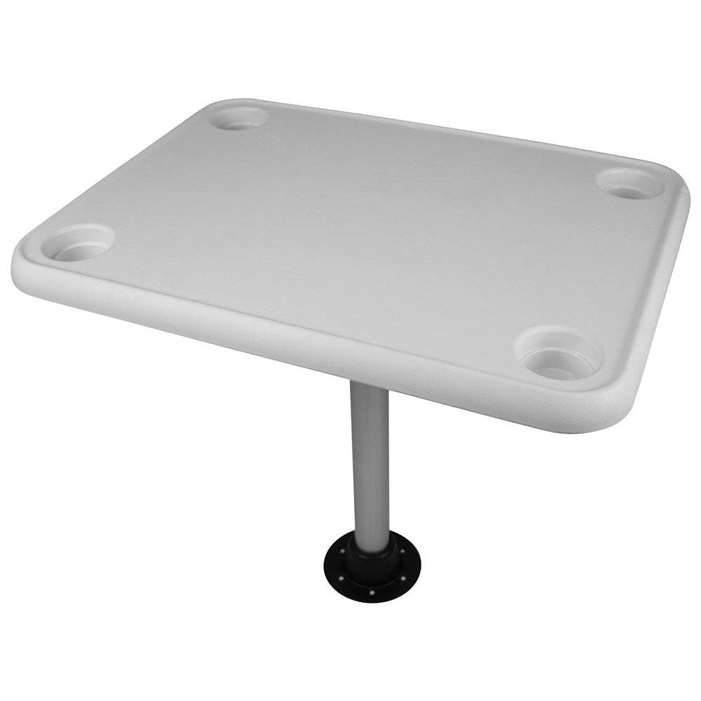 Suncoast Marine Supply offers Wise Stowable Rectangular Pontoon Table (White)