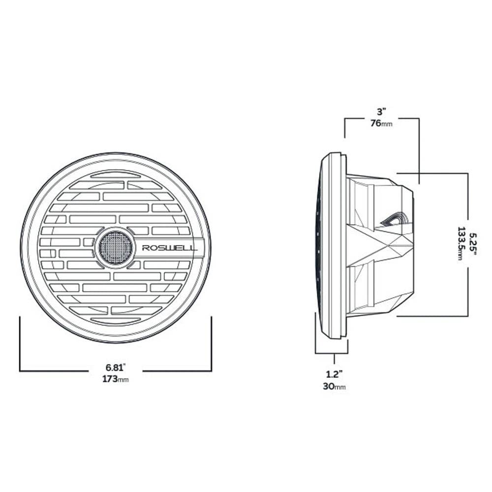 Roswell R1 6.5 Marine Speakers - Black - 80W RMS 160W Peak Power [C920-1601] - Suncoast Marine & Auto Supply 