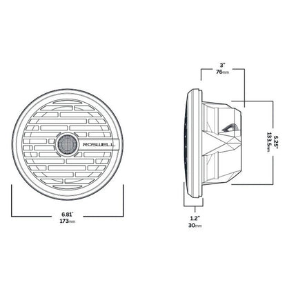 Roswell R1 6.5 Marine Speakers - Black - 80W RMS 160W Peak Power [C920-1601] - Suncoast Marine & Auto Supply 