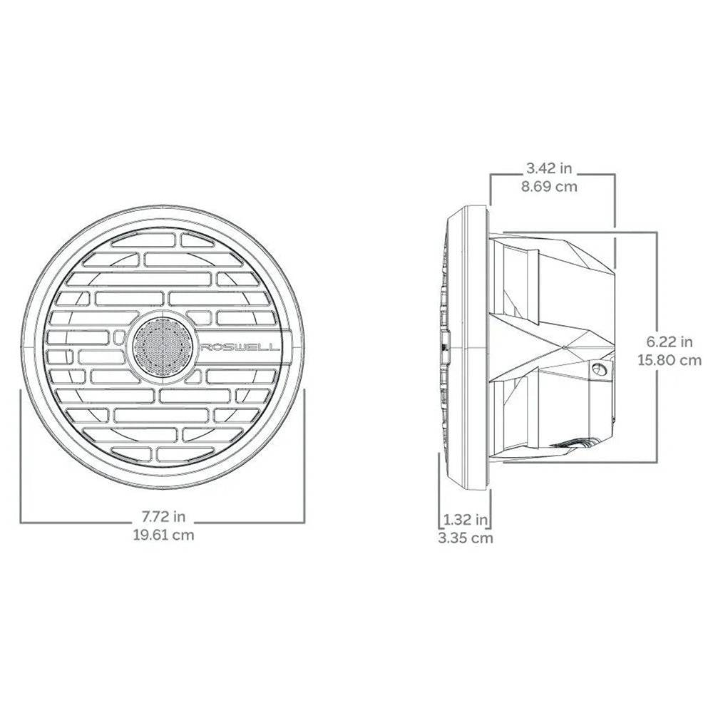 Roswell R1 7.7 Marine Speakers - White - 90W RMS 180W Peak Power [C920-21140] - Suncoast Marine & Auto Supply 