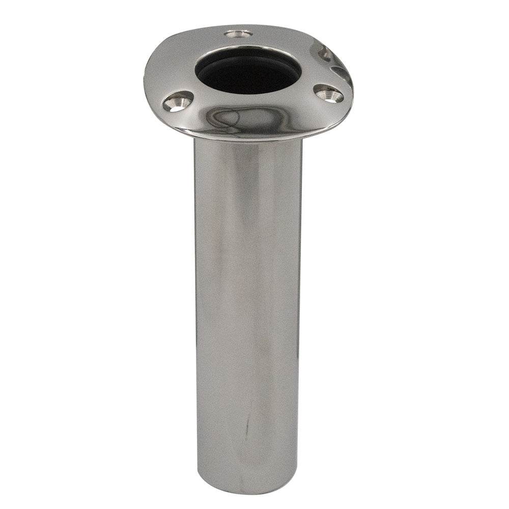 C.E. Smith 70 Series Standard Flush Mount Rod Holder - 0 Degree - Stainless Steel - Gimbal Bar Bottom - Black Liner [536700] - Suncoast Marine & Auto Supply 
