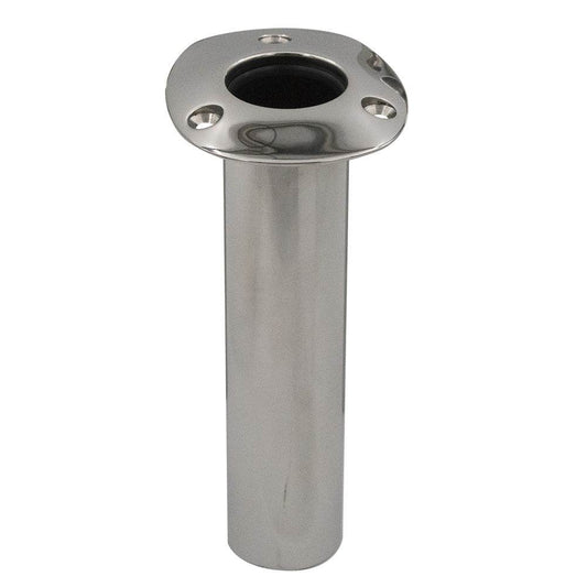 C.E. Smith 70 Series Standard Flush Mount Rod Holder - 0 Degree - Stainless Steel - Cast Bottom - Black Liner [536700C] - Suncoast Marine & Auto Supply 