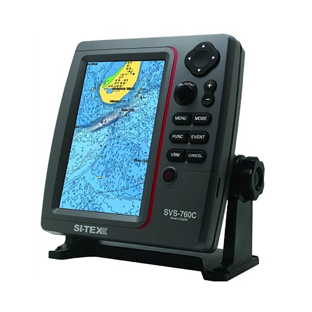 SI-TEX Standalone 7 GPS Chart Plotter System w/Color LCD, External GPS Antenna C-MAP 4D Card [SVS-760C+] - Suncoast Marine & Auto Supply 