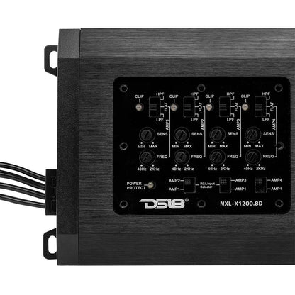 DS18 NXL 8-Channel Full-Range Class D Marine/Powersports Amplifier - 8 x 150W RMS, 4-Ohm [NXL-X1200.8D] - Suncoast Marine & Auto Supply 