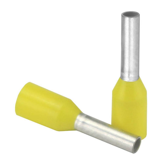 Pacer Yellow 18 AWG Wire Ferrule - 6mm Length - 25 Pack [TFRL18-6MM-25] - Suncoast Marine & Auto Supply 