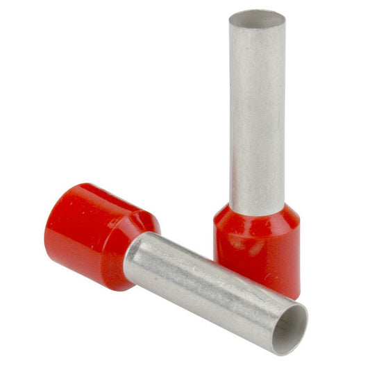 Pacer Red 16 AWG Wire Ferrule - 8mm Length - 25 Pack [TFRL16-8MM-25] - Suncoast Marine & Auto Supply 