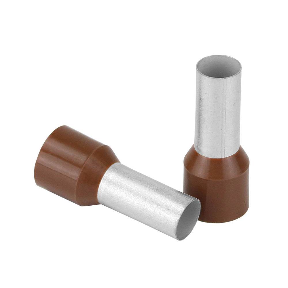 Pacer Brown 4 AWG Wire Ferrule - 16mm Length - 10 Pack [TFRL4-16MM-10] - Suncoast Marine & Auto Supply 