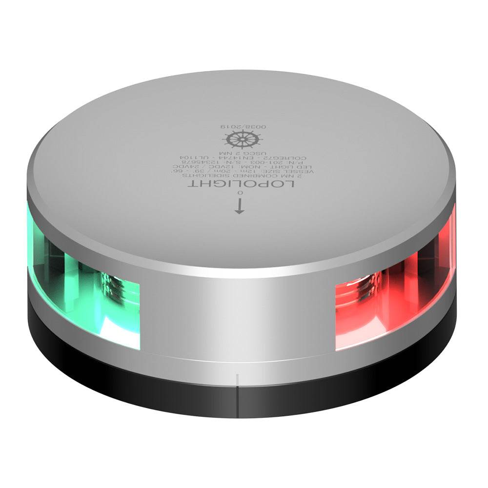 Suncoast Marine and Auto offers Lopolight Combined Sidelight - 2NM - Silver Housing w/FB Base [201-003-FB]