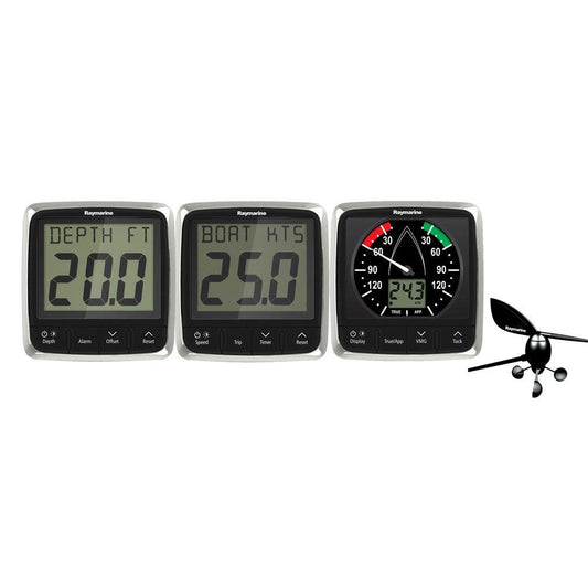 Suncoast Marine and Auto offers Raymarine i50/i60 Wind, Speed, Depth System Pack w/Transducers [T70584]
