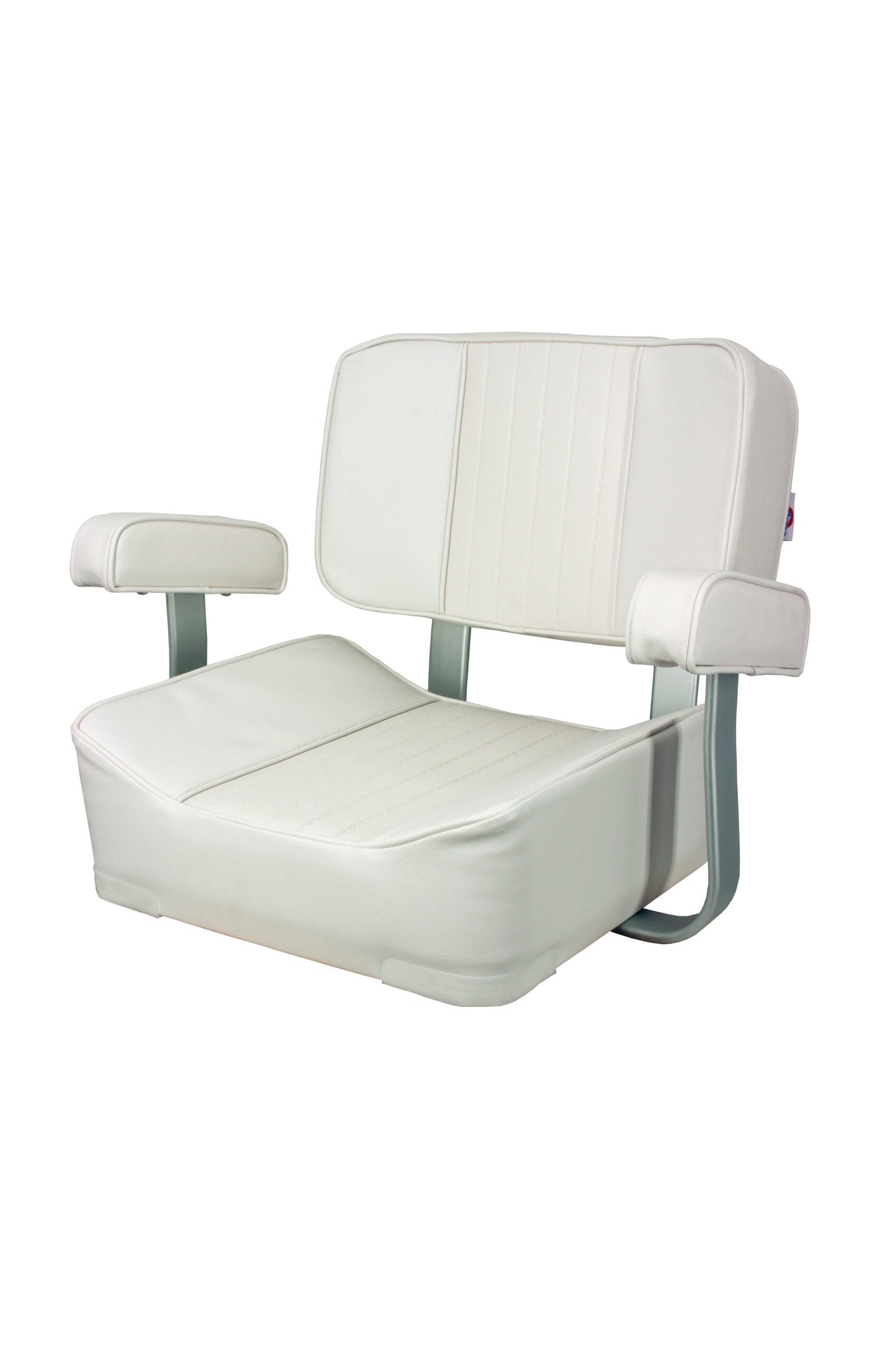 Suncoast Marine and Auto offers SPRINGFIELD Deluxe Captain’s Seat White (1040002) Chair with Armrests, White/Silver (Model # 14232581)