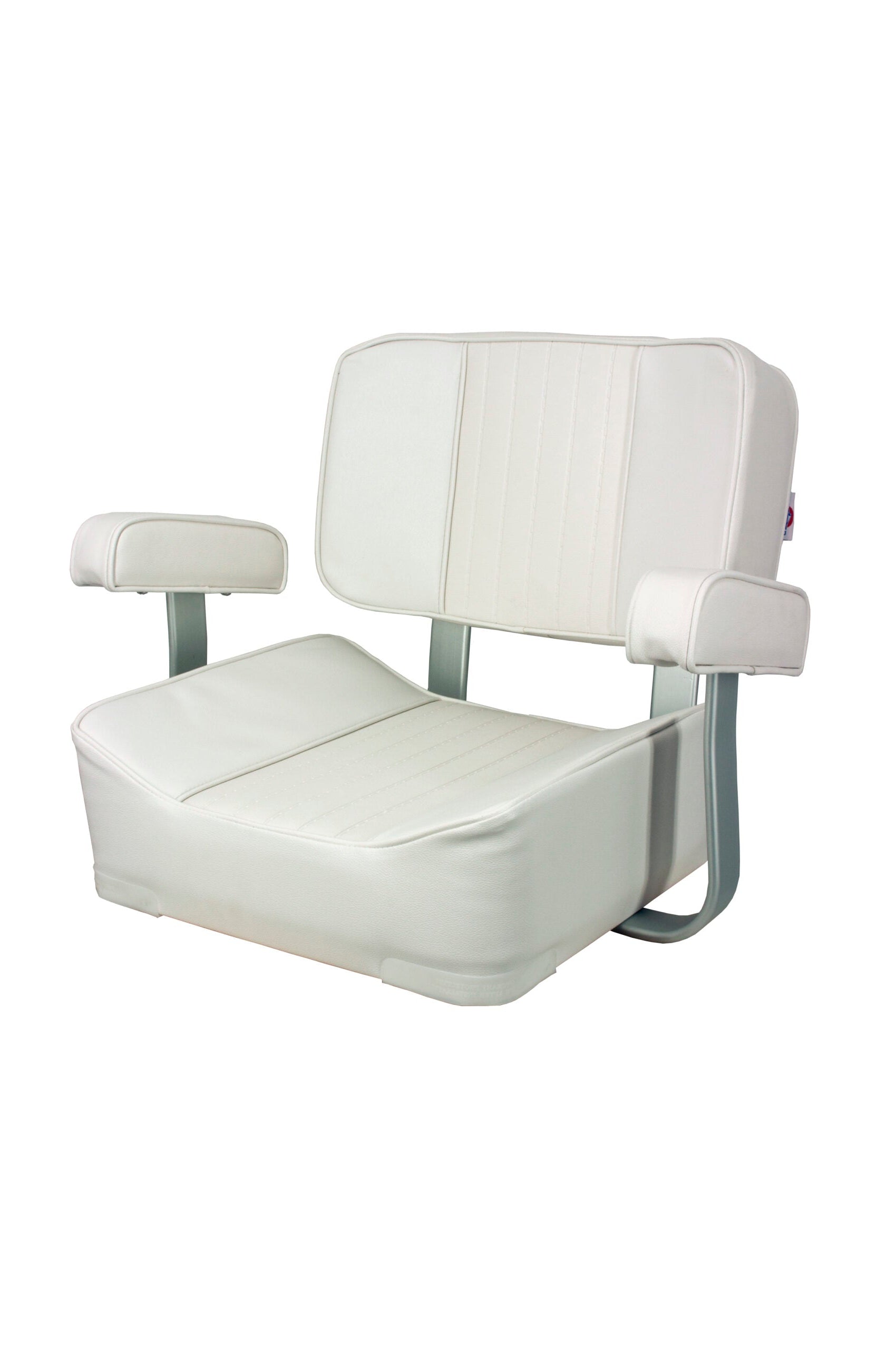 Suncoast Marine and Auto offers SPRINGFIELD Deluxe Captain’s Seat White (1040002) Chair with Armrests, White/Silver (Model # 14232581)