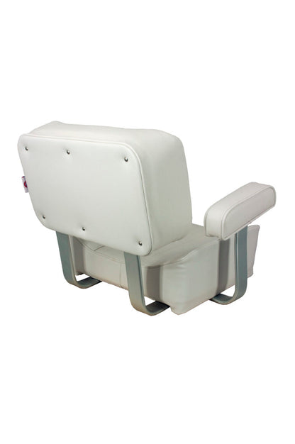 Suncoast Marine and Auto offers SPRINGFIELD Deluxe Captain’s Seat White (1040002) Chair with Armrests, White/Silver (Model # 14232581)