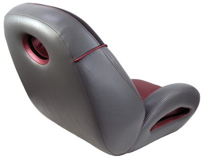 PRO Fishing Speed-Seat charcoal gray burgundy marine boat seat with universal mount (1040940-02)
