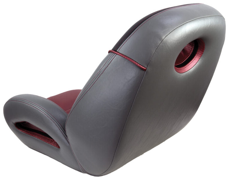 PRO Fishing Speed-Seat charcoal gray burgundy marine boat seat with universal mount (1040940-02)