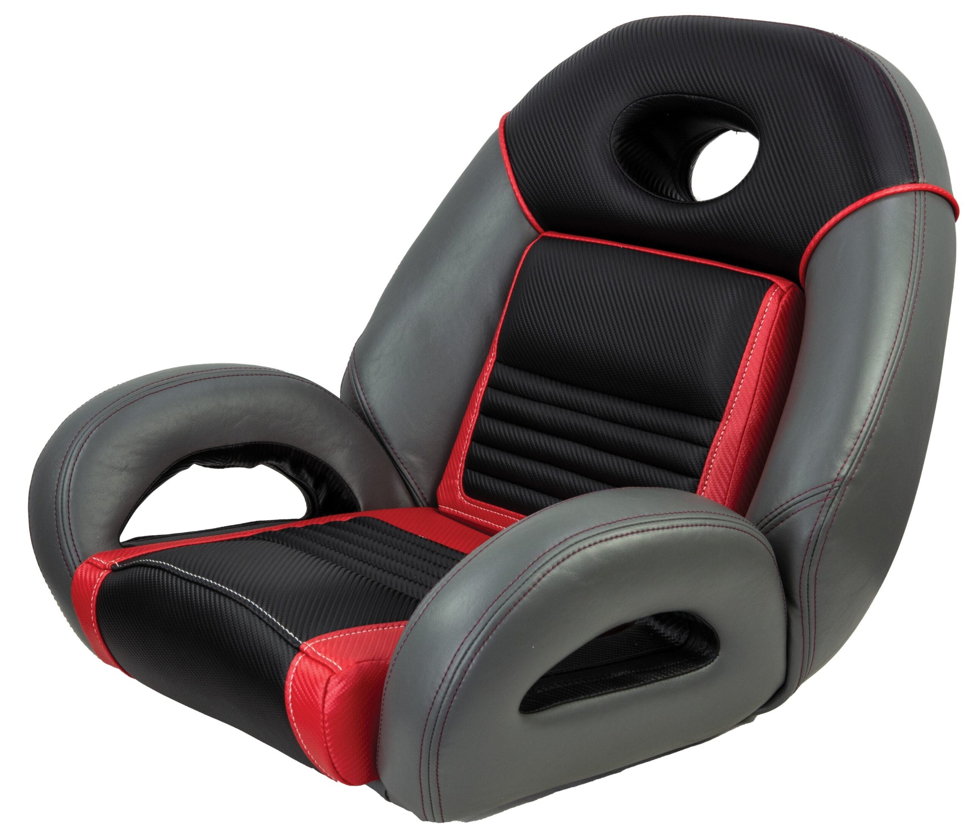 PRO Fishing Speed-Seat charcoal gray burgundy marine boat seat with universal mount (1040940-03)